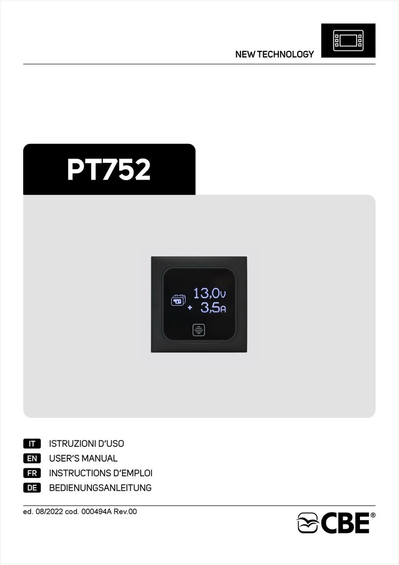 CBE PT752 user manual