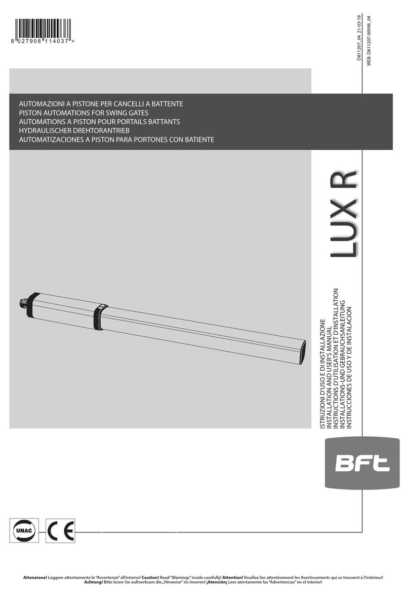 BFT LUX R Installation and user manual