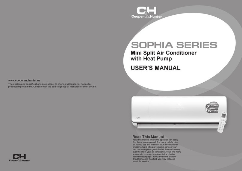Cooper & Hunter SOPHIA series User manual Cooper & Hunter SOPHIA series User manual