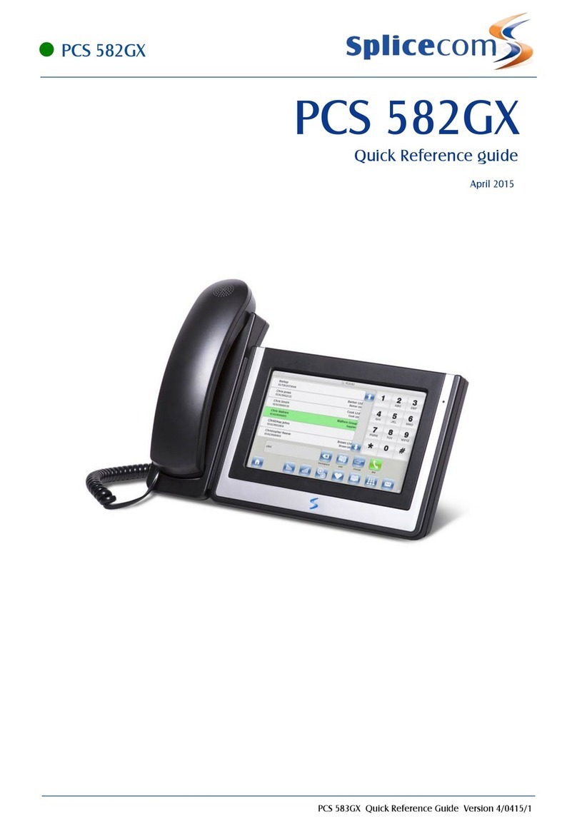 Splicecom PCS 582GX User manual Splicecom PCS 582GX User manual