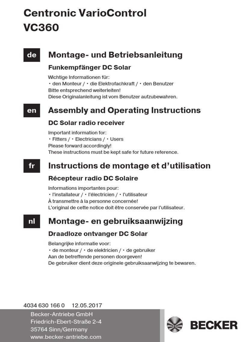 Becker Centronic VarioControl VC360 User manual