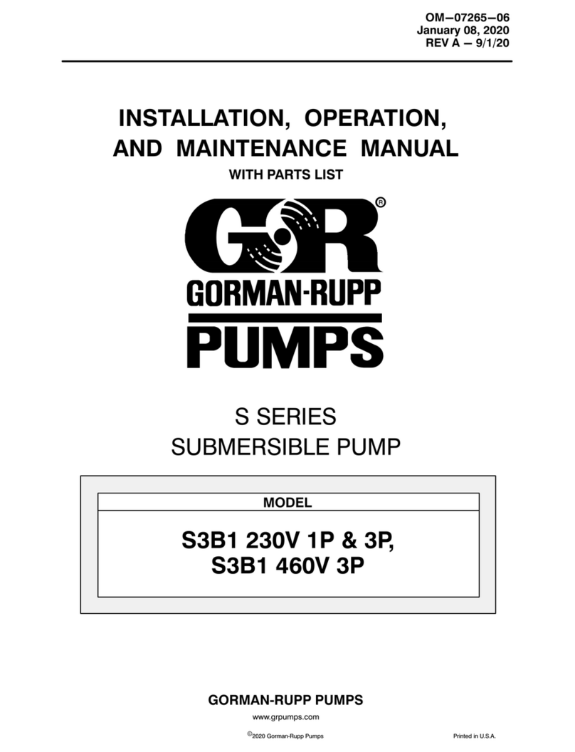 GORMAN-RUPP PUMPS S3B1 230V 1P User manual GORMAN-RUPP PUMPS S3B1 230V 1P User manual