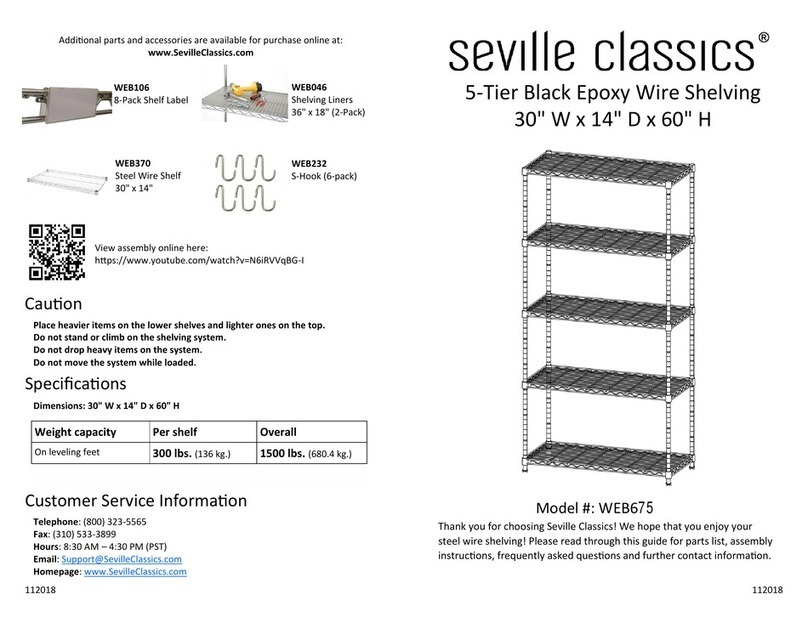 Seville Classics WEB675 quick start guide