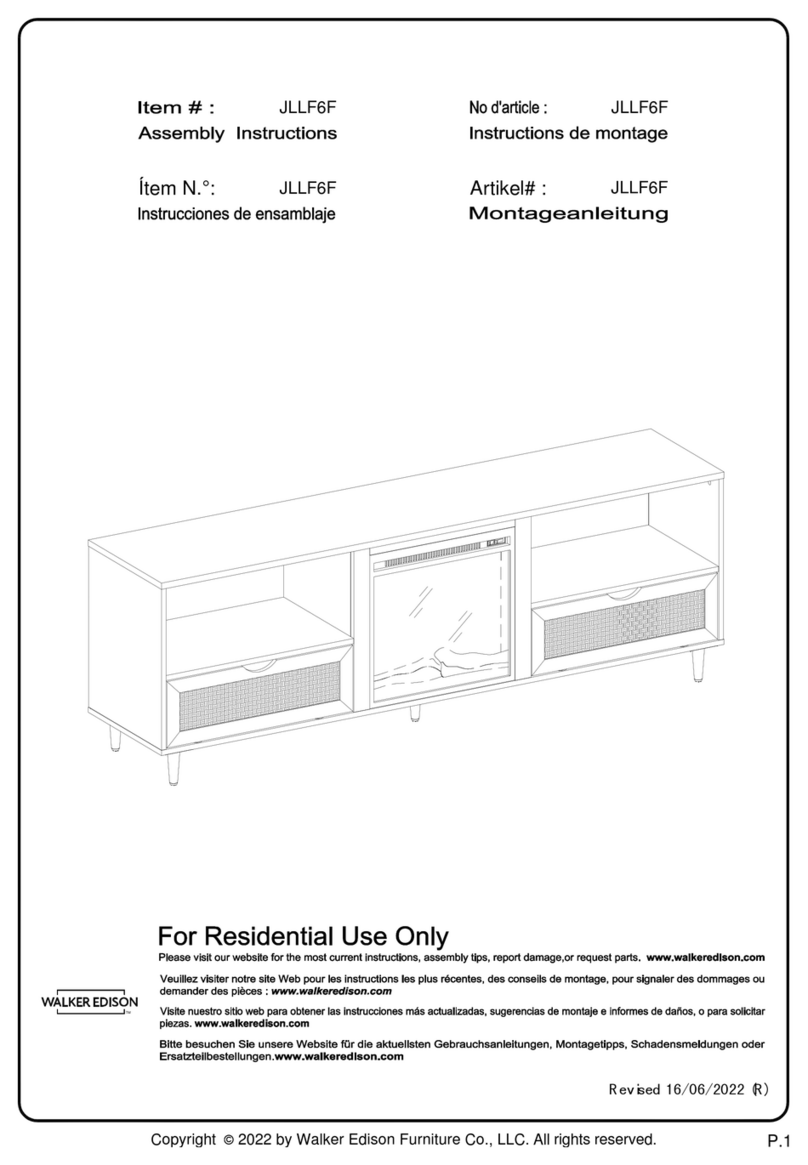 Walker Edison JLLF6F User manual Walker Edison JLLF6F User manual
