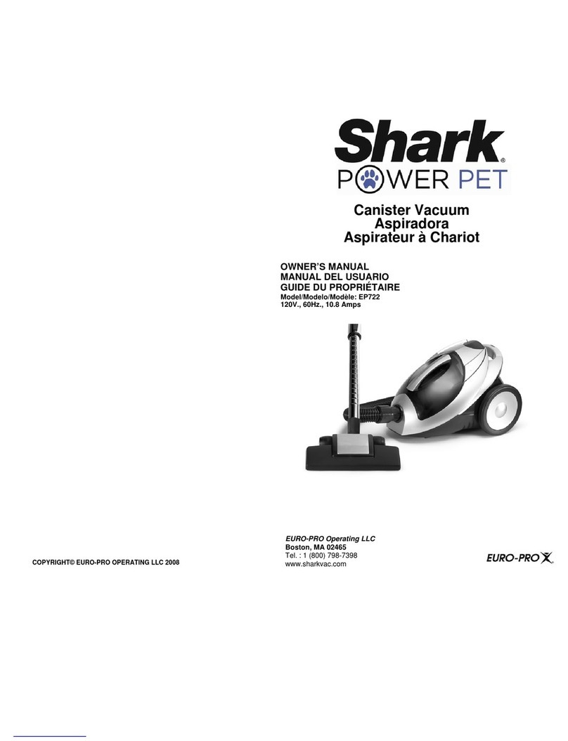 Shark POWER PET EP722 User manual