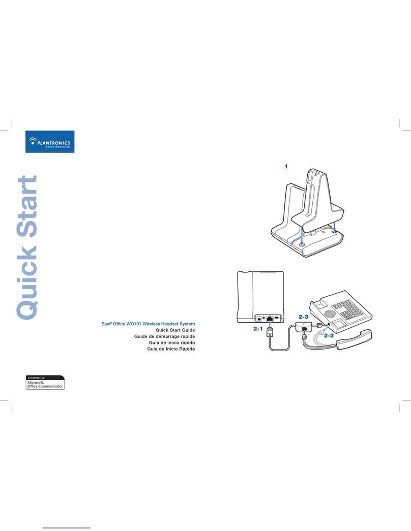 Plantronics Savi Office WO101 quick start guide