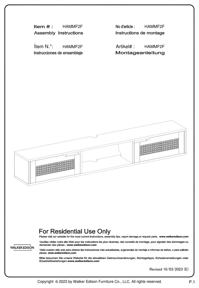 Walker Edison HAMMF2F User manual