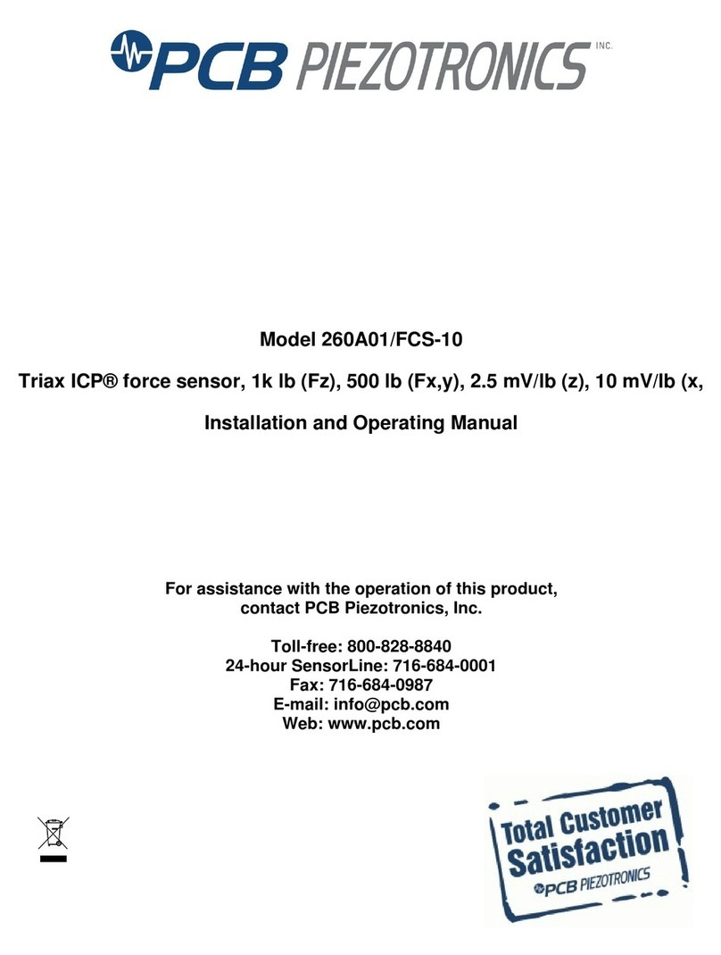 PCB Piezotronics Triax ICP 260A01/FCS-10 Installation and operating manual