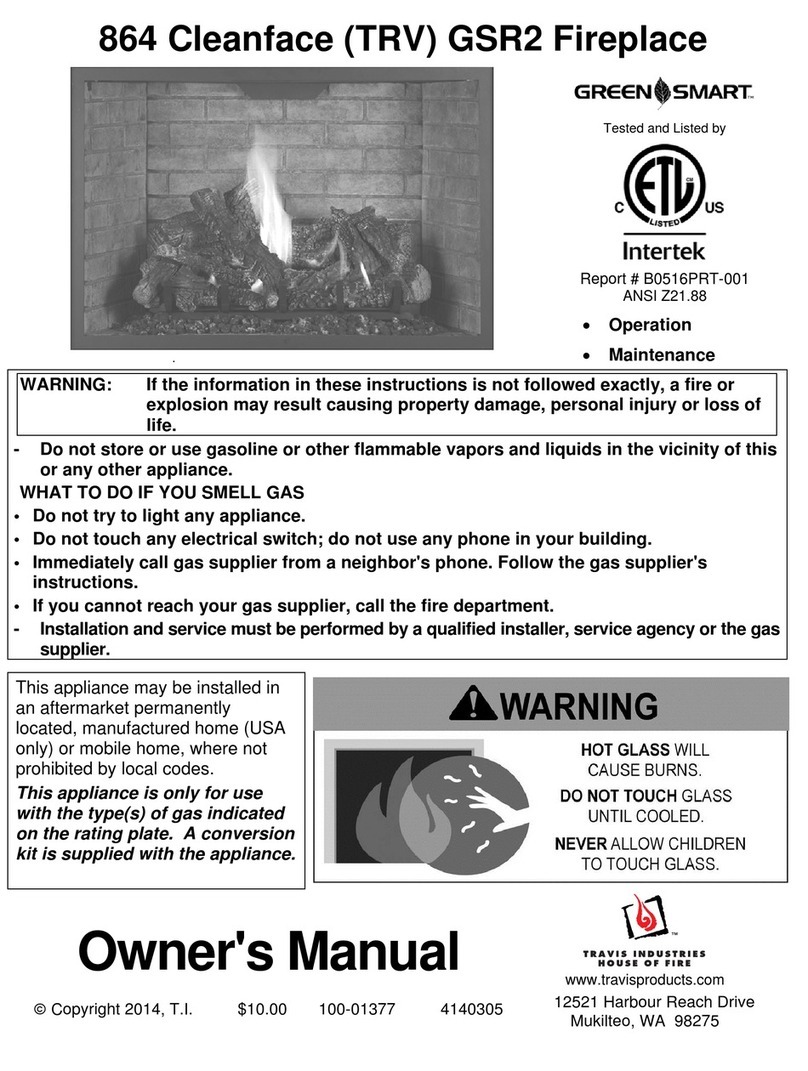 Travis Industries 864 TRV GSR2 User manual
