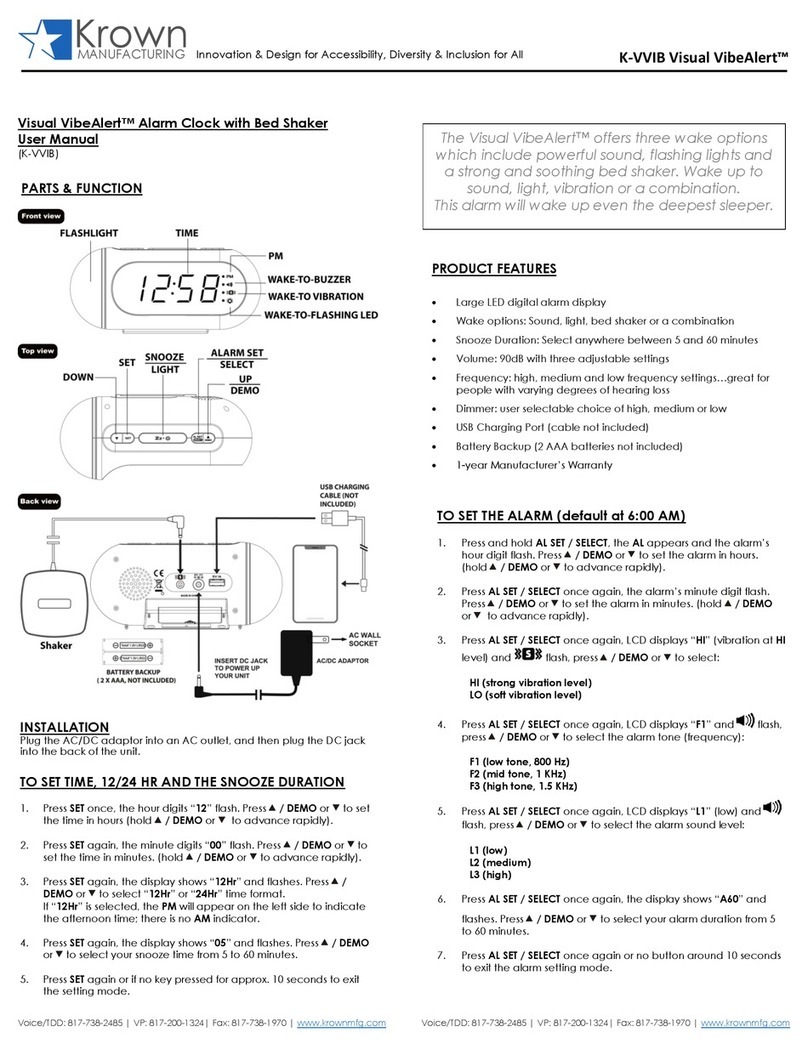 Krown Visual VibeAlert user manual