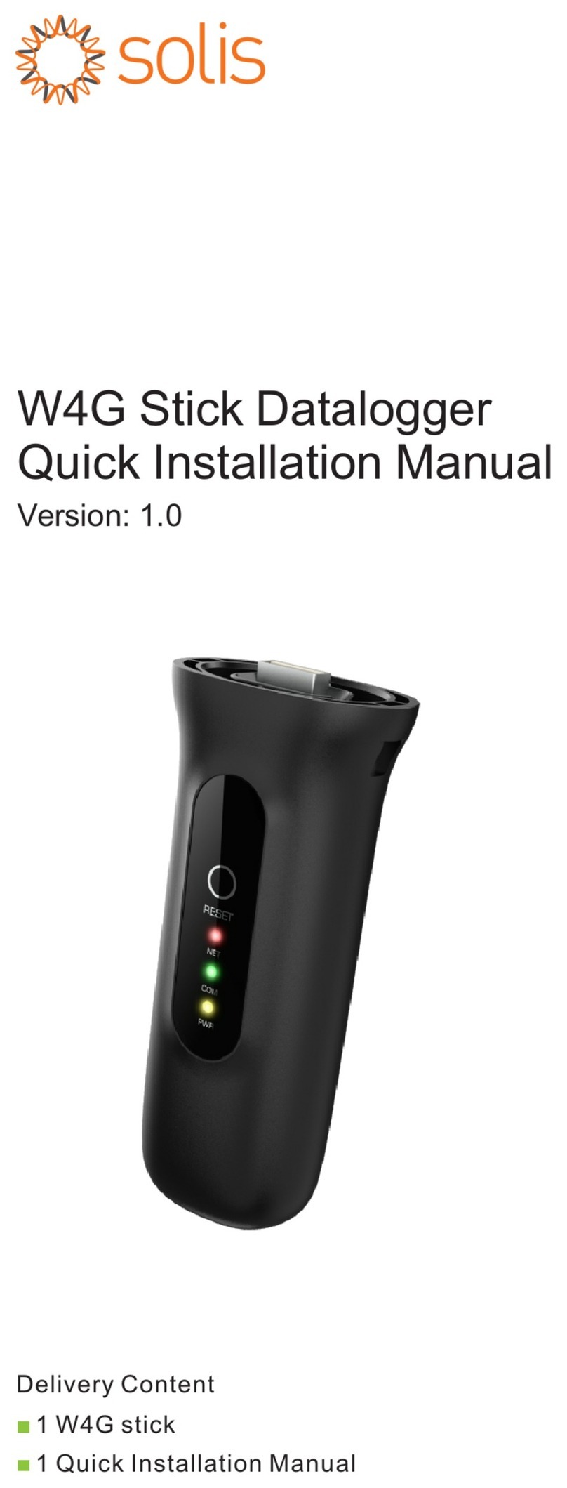 SOLIS W4G Operating and maintenance instructions