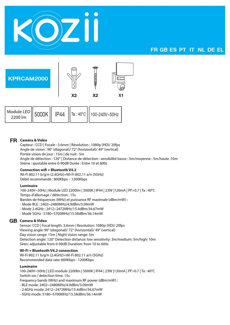 KOZii KPRCAM2000 quick start guide