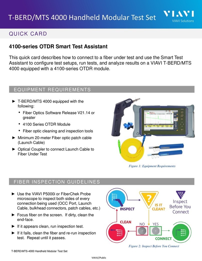 Viavi T-BERD/MTS 4000 quick start guide Viavi T-BERD/MTS 4000 quick start guide
