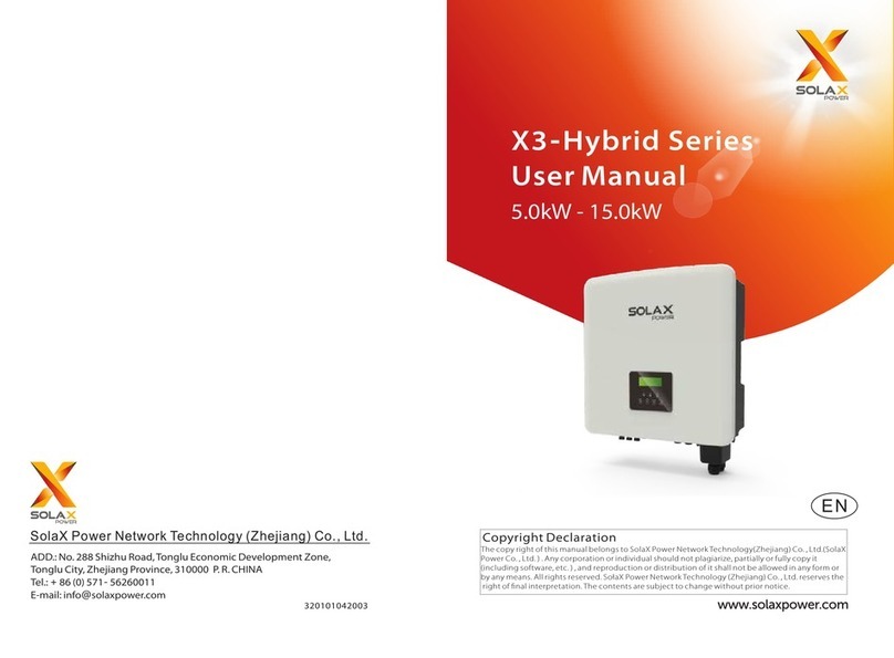 SolaX Power X3-Hybrid Series User manual