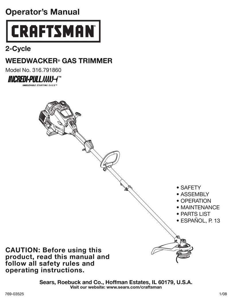 Craftsman WEEDWACKER 316.791860 User manual