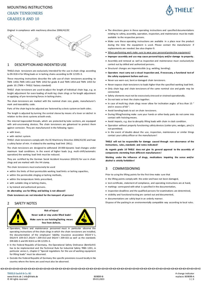 Thiele TWN 1450 Mounting instructions