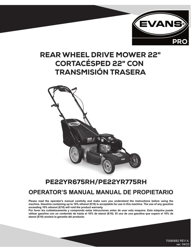 Evans PRO PE22YR675RH Operator's manual