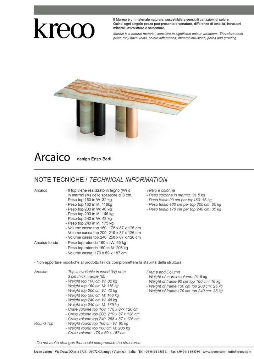 kreoo Arcaico Assembly instructions