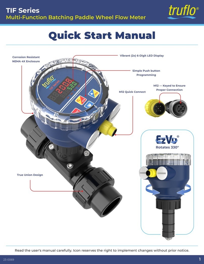 ICON truflo TIF Series Quick start manual