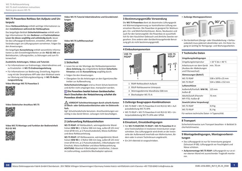 Maico Powerbox S WS 75 User manual