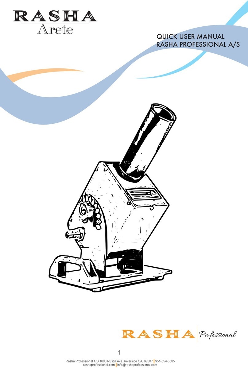 Rasha Arete PROFESSIONAL A Quick user manual