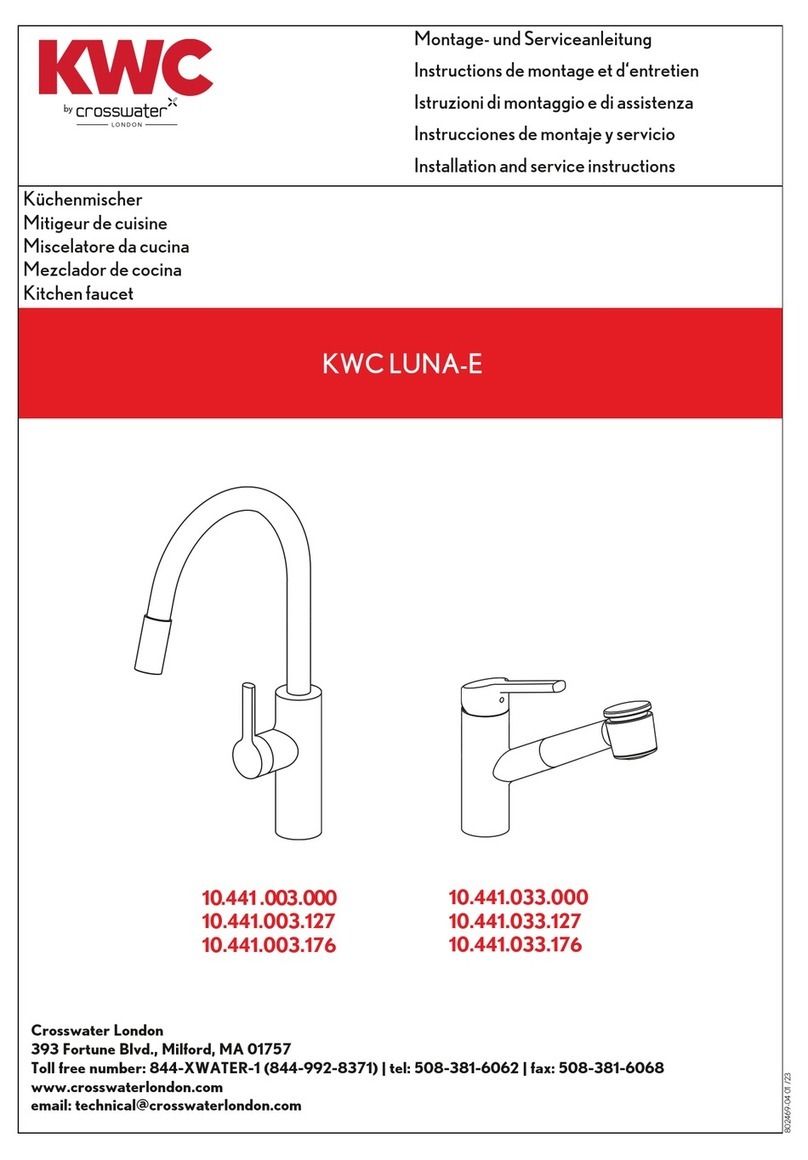 KWC LUNA-E 10.441.033.000 Installation and service instructions