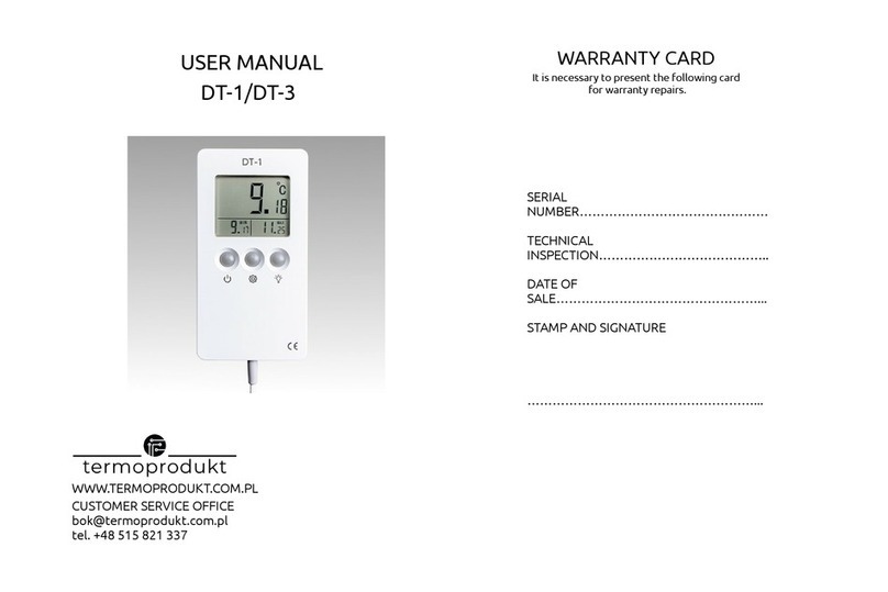 Termoprodukt DT-1 user manual