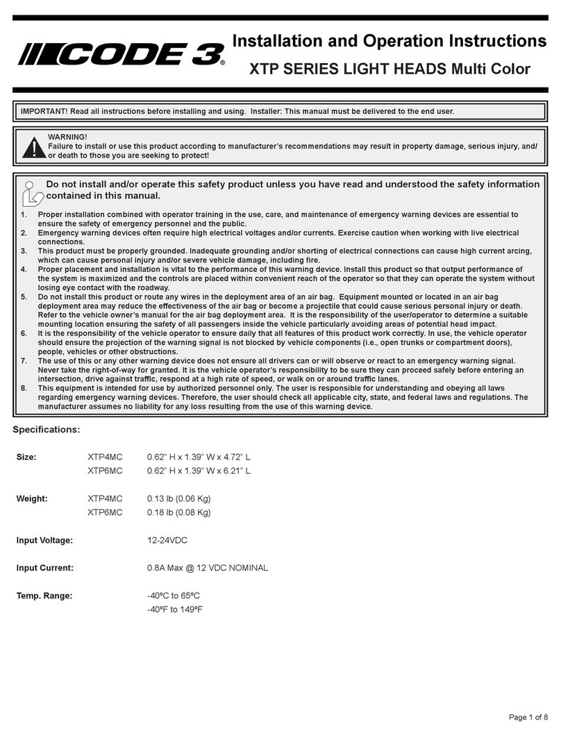 Code 3 XTP Series User manual