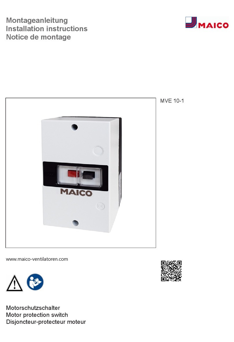 Maico MVE 10-1 installation instructions