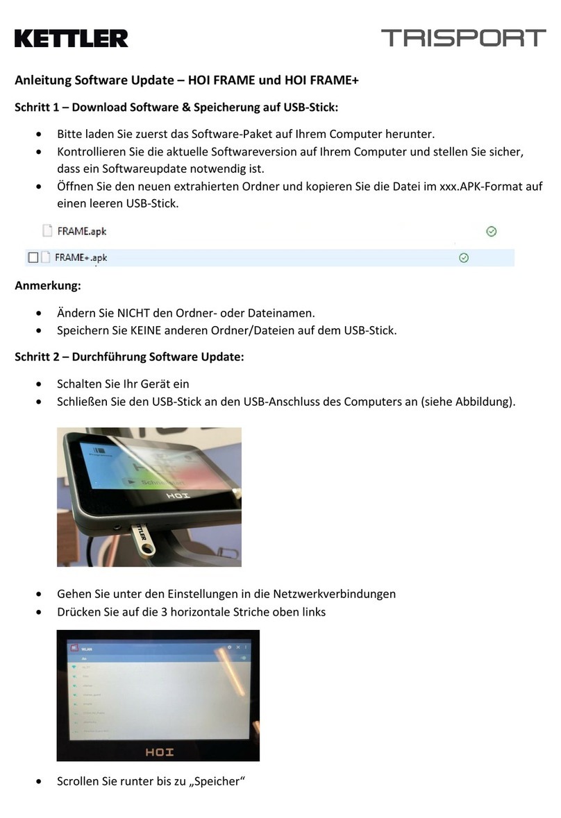 TRISPORT KETTLER HOI FRAME SOFTWARE UPDATE INSTRUCTIONS