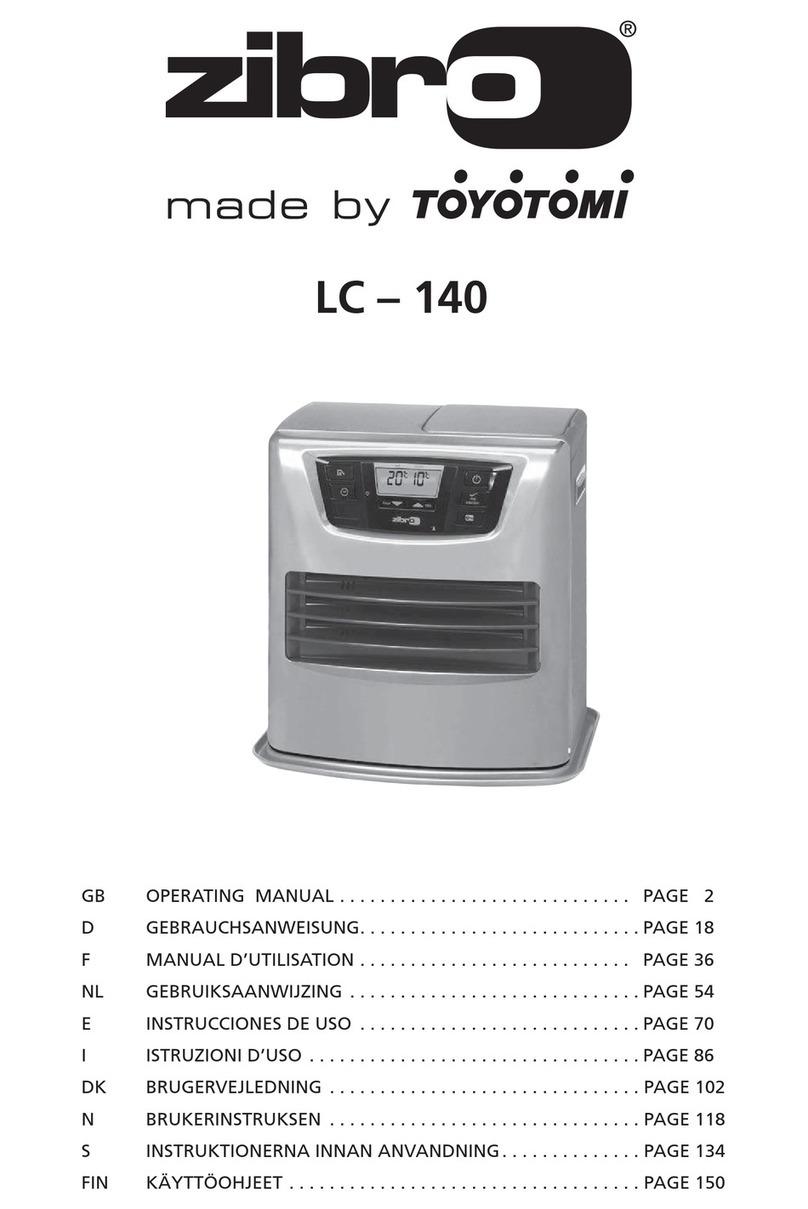 Toyotomi Zibro LC-140 operating manual