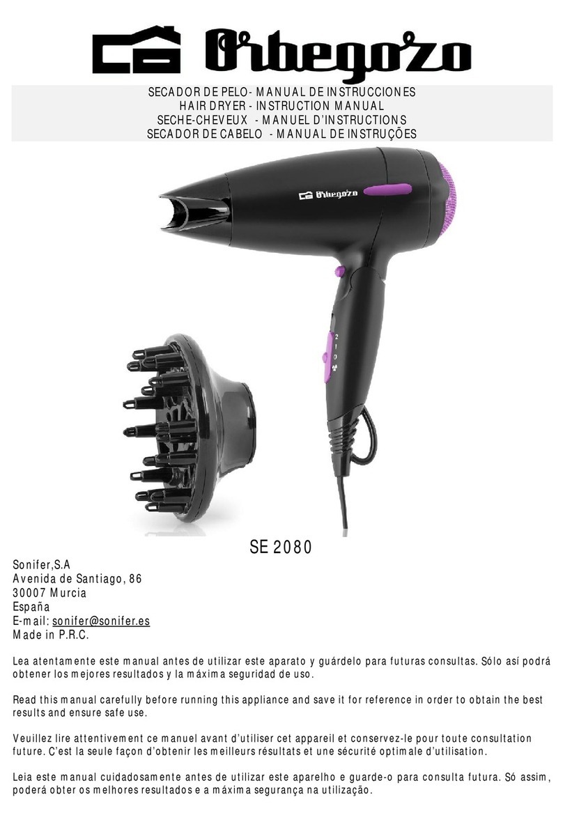 Orbegozo SE 2080 User manual Orbegozo SE 2080 User manual