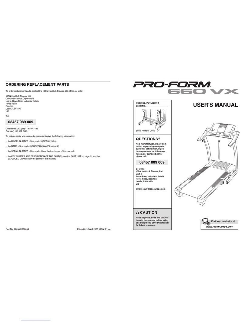 Pro-Form PETL62705.0 User manual