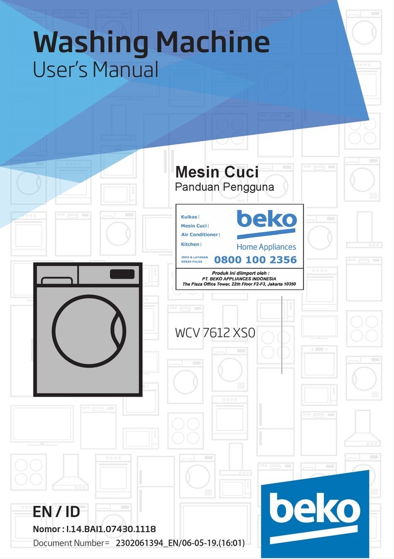 Beko WCV 7612 XS0 User manual
