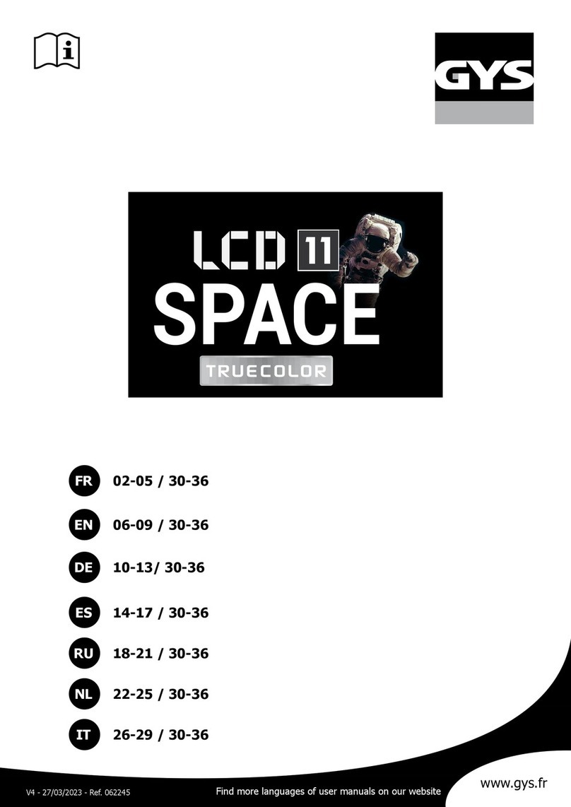 GYS LCD 11 SPACE TRUECOLOR User manual GYS LCD 11 SPACE TRUECOLOR User manual