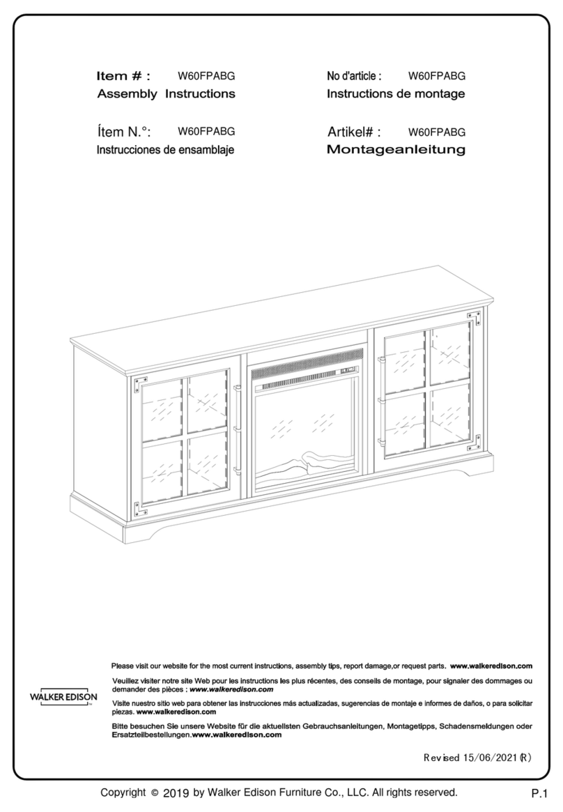 Walker Edison W60FPABG User manual