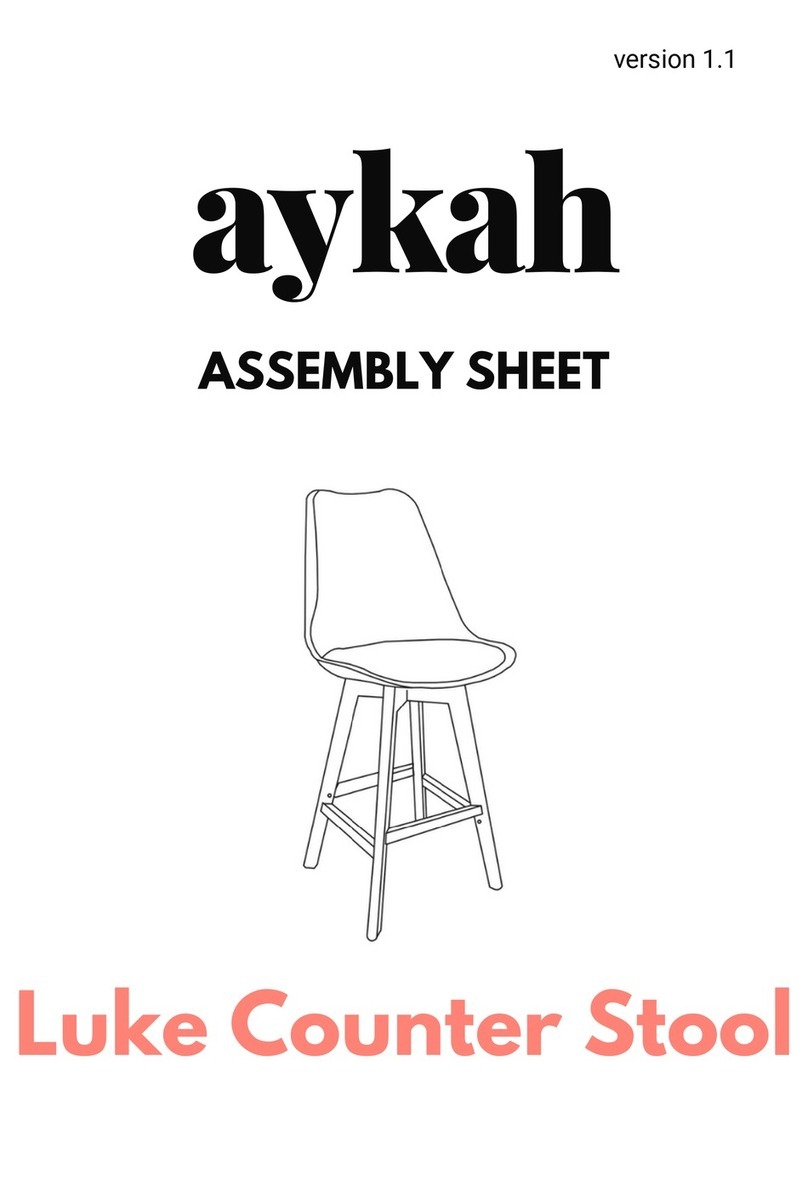 aykah Luke Counter Stool Assembly sheet aykah Luke Counter Stool Assembly sheet