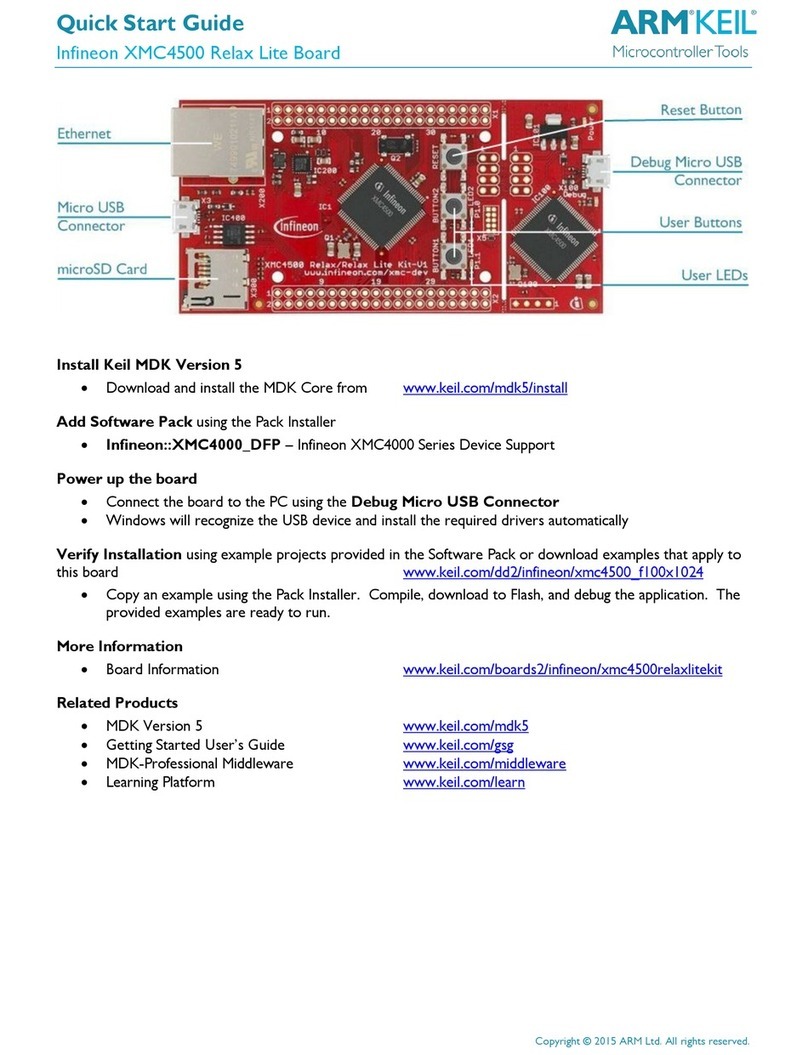 ARM KEIL Infineon XMC4500 Relax Lite Board quick start guide ARM KEIL Infineon XMC4500 Relax Lite Board quick start guide