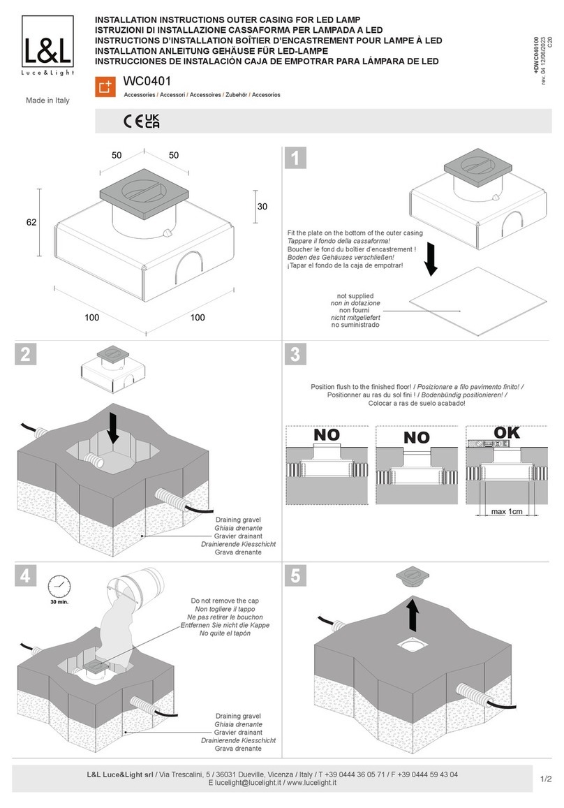 LUCE&LIGHT WC0401 installation instructions LUCE&LIGHT WC0401 installation instructions