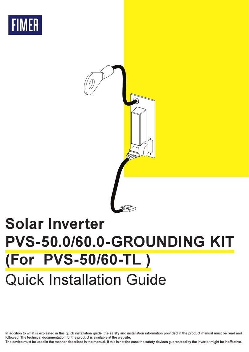 Fimer PVS-50.0 Quick installation guide
