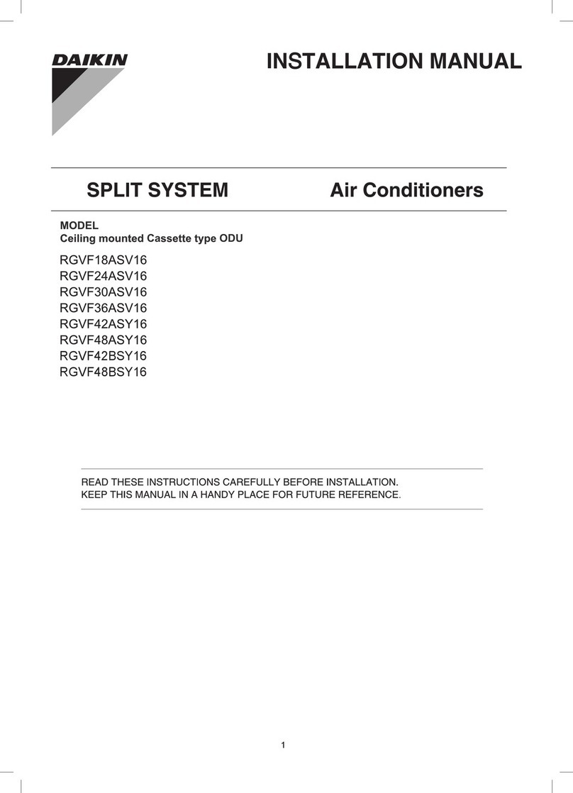 Daikin RGVF18ASV16 User manual Daikin RGVF18ASV16 User manual