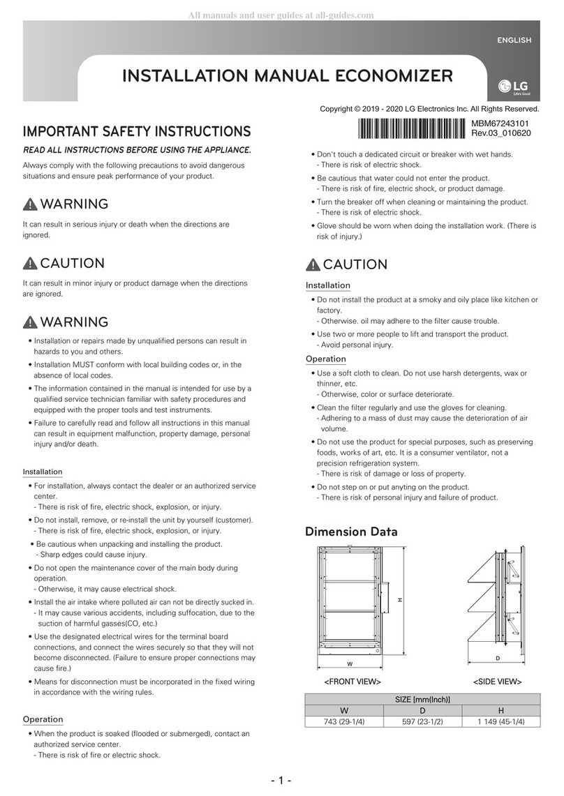 LG PKEMD1CA0 installation manual