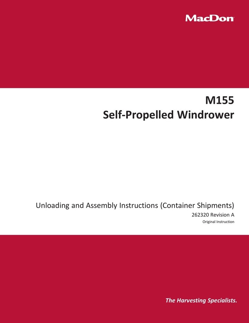 MacDon M155 Unloading and assembly instructions