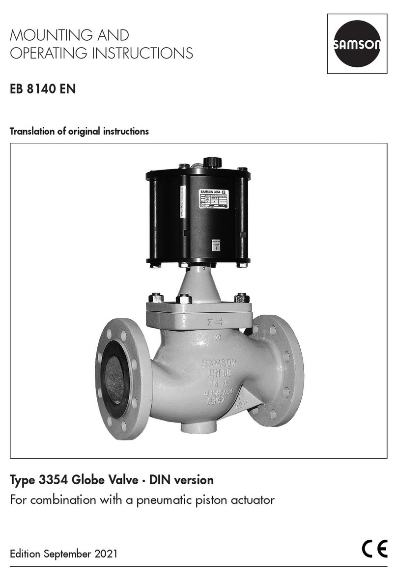 Samson 3354 Mounting and operating instructions Samson 3354 Mounting and operating instructions