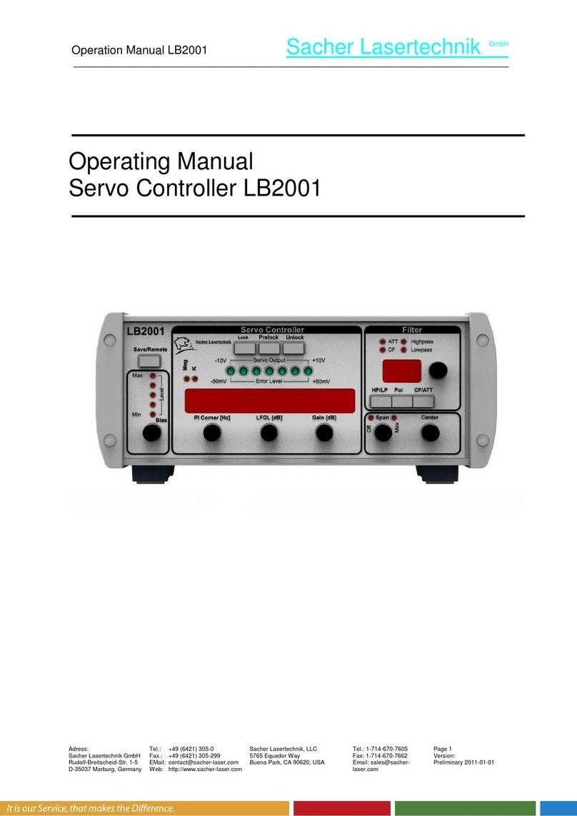 Sacher Lasertechnik LB2001 User manual