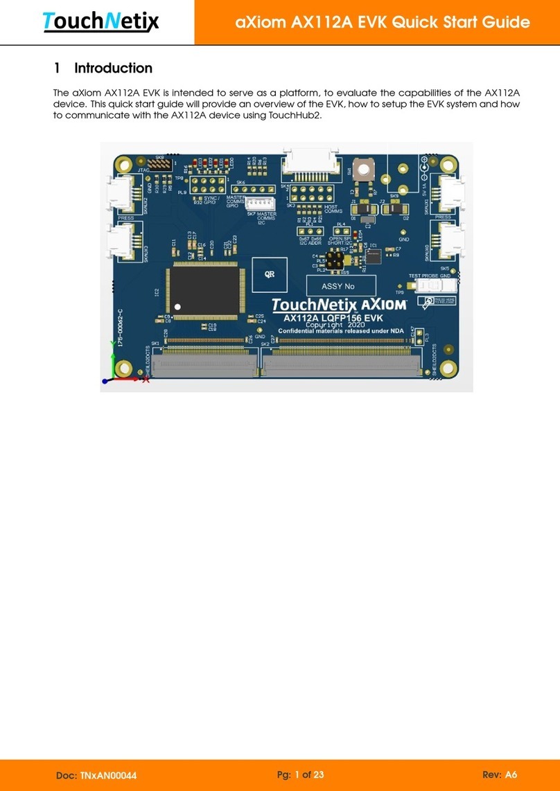 TouchNetix aXiom AX112A EVK quick start guide TouchNetix aXiom AX112A EVK quick start guide