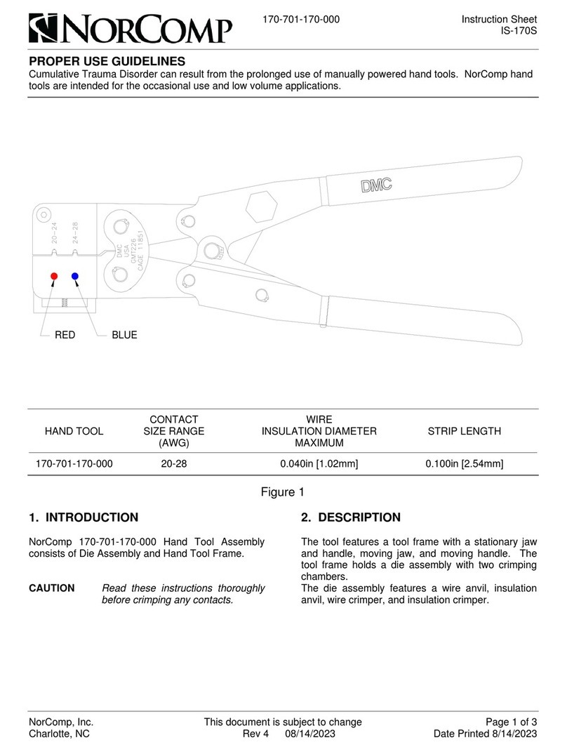 NorComp IS-170S instruction sheet
