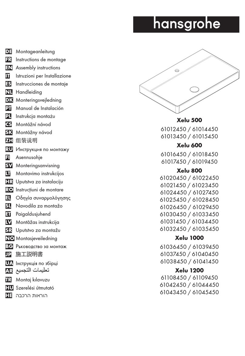 Hans Grohe Xelu 500 61012450 Assembly instructions Hans Grohe Xelu 500 61012450 Assembly instructions