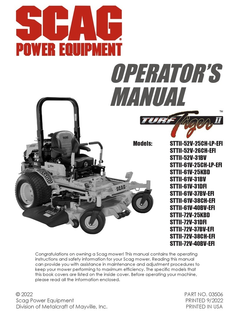 Scag Power Equipment Turf Tiger II Operator's manual