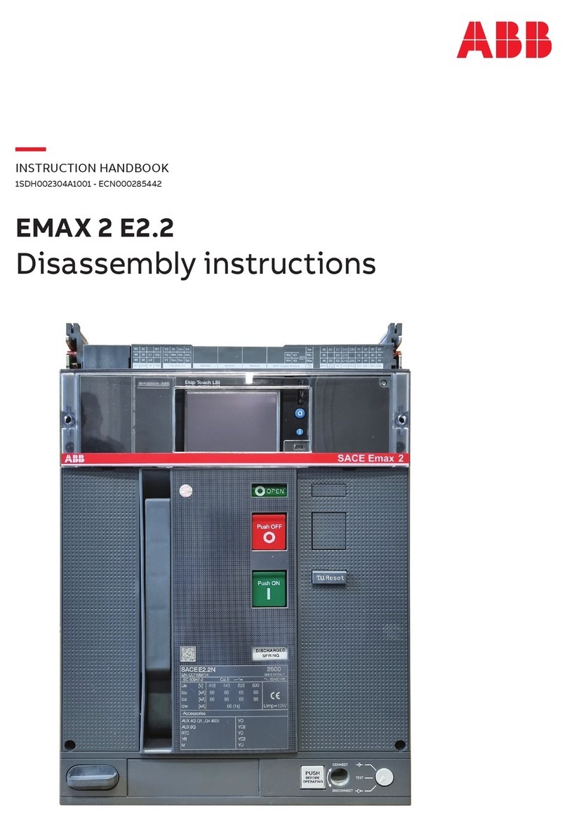 ABB SACE Emax 2 E2.2 Disassembly instructions